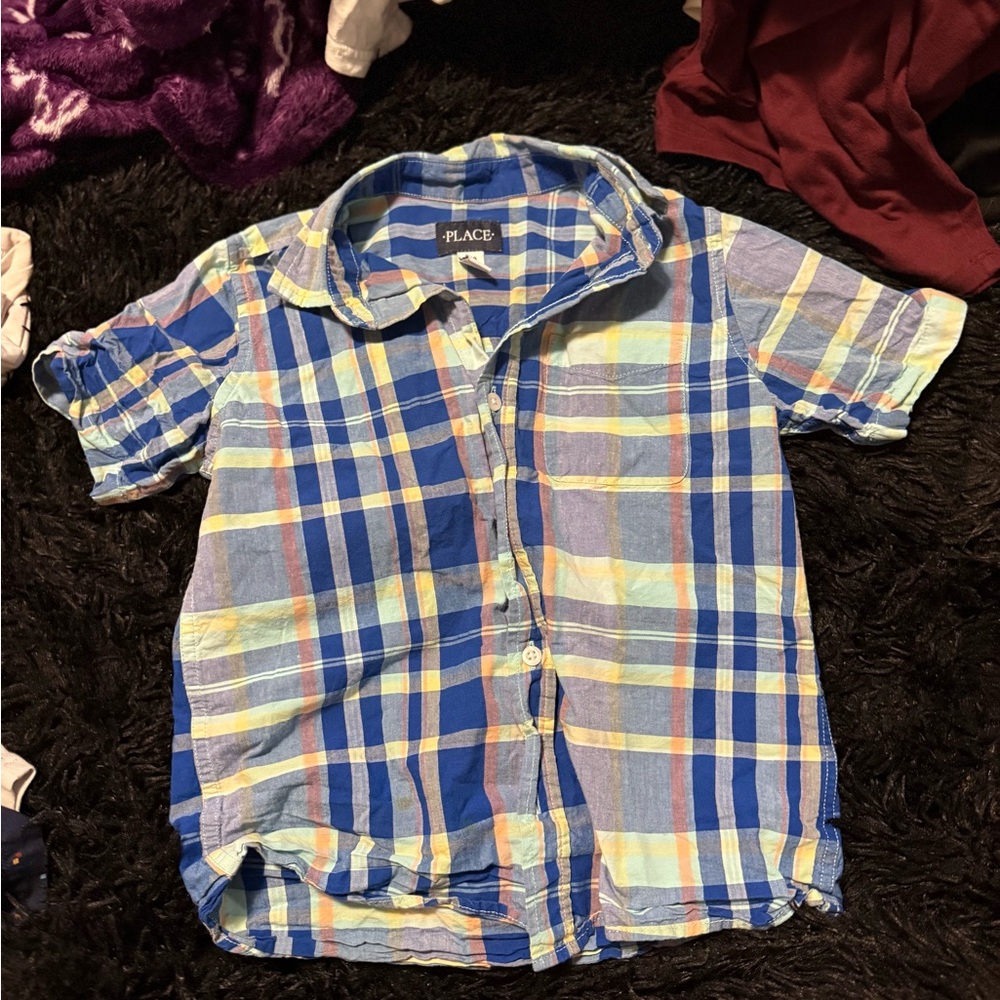 Place Kids Multicolor Plaid Button-Down Shirt
